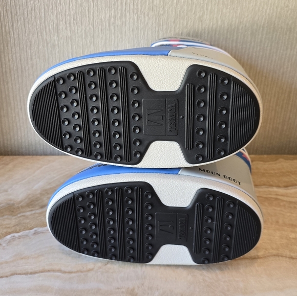 Moon Boot Icon Retrobiker Snow Boots Blue Pink Moon Boot Stars Snow Boots - Picture 9 of 15